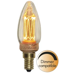 E14 Kronljus Dimbar 2.3W 1800K 70lm Klar LED-Lampa