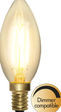 E14 Kronljus SoftGlow Dimbar 4,5W 2100K 470lm Klar LED-Lampa