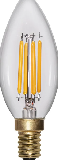 E14 Kronljus SoftGlow Dimbar 4,5W 2100K 470lm Klar LED-Lampa
