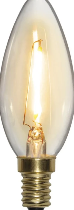E14 Kronljus SoftGlow 0.8W 2100K 70lm Klar LED-Lampa