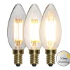 E14 Kronljus 3-Steg Dimbar Minne SoftGlow 4W 2100K 400lm LED-Lampa