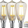 E14 Mininavigation 3-steg Dimbar Minne 2.5W 3000K 250lm Klar LED-Lampa