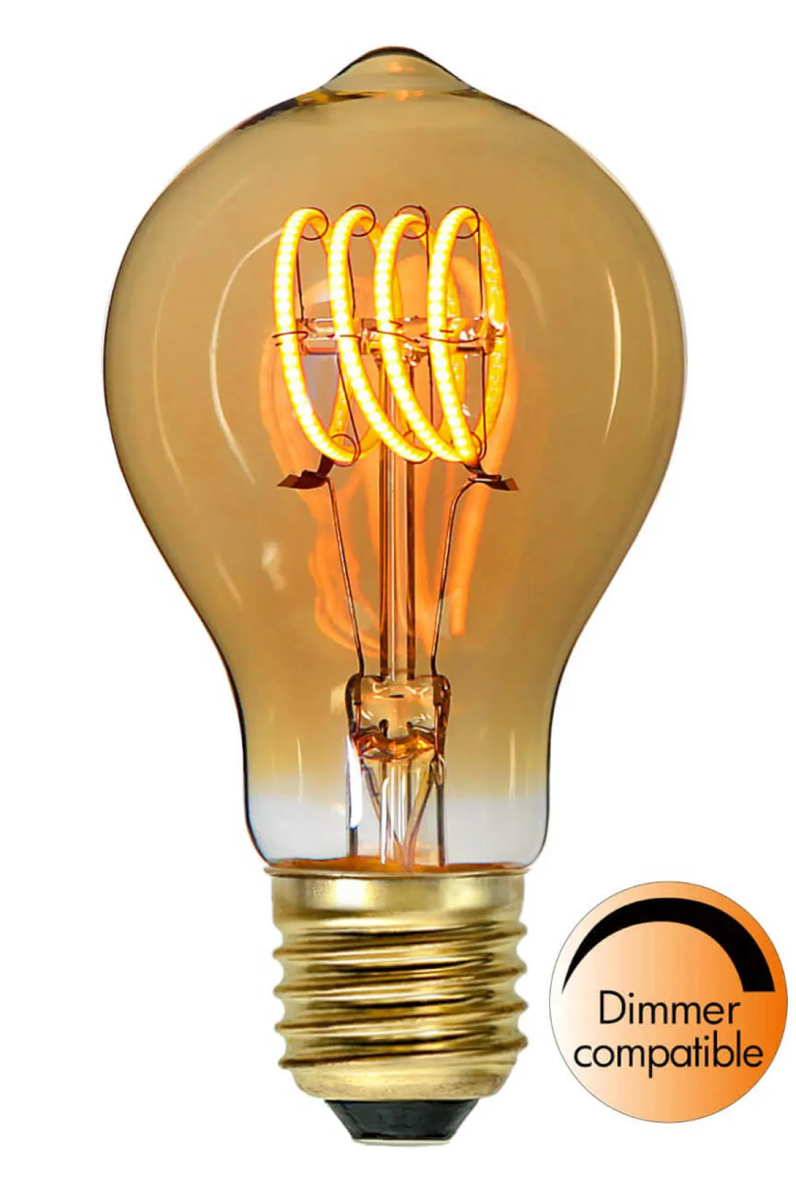 E27 Normal Dimbar 2.5W 2000K 110lm Amber LED-Lampa