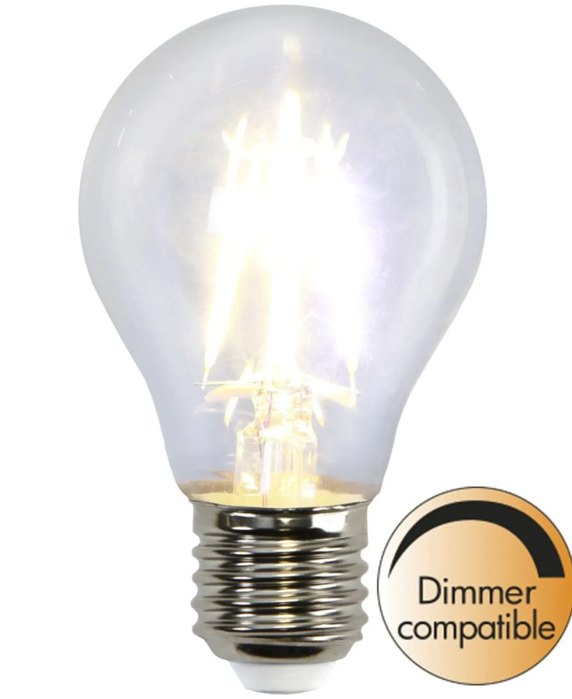 E27 Normal Dimbar 4W 2700K 470lm Klar LED-Lampa