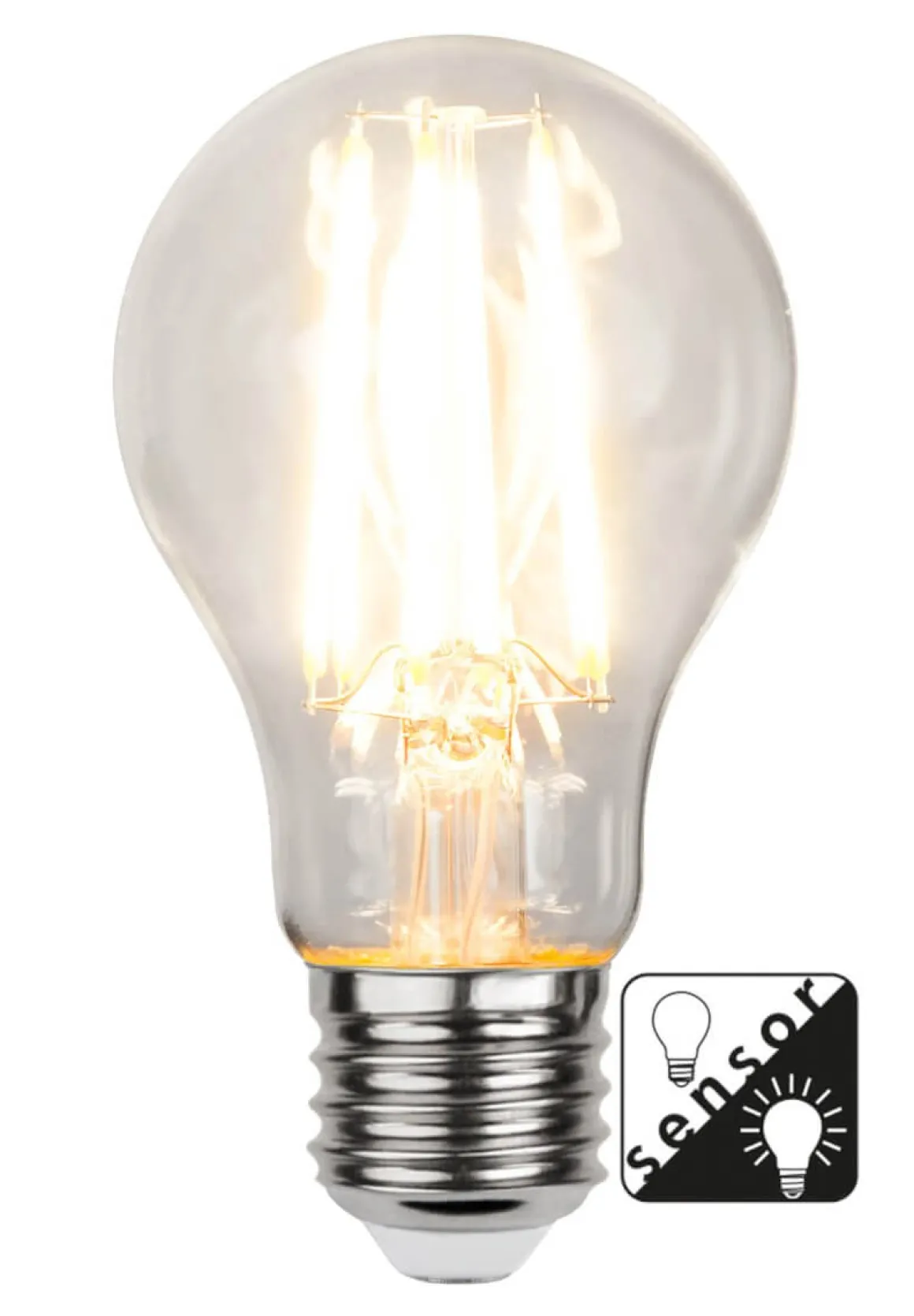 E27 Normal Sensor Klar 8W 2700K 1050lm LED-Lampa