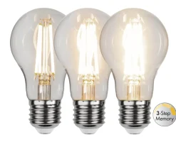 E27 Normal 3-Steg Dimbar Minne Klar 6.5W 3000K 800lm LED-Lampa
