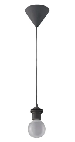 E27 Pendelupphäng 125cm plastkabel Svart