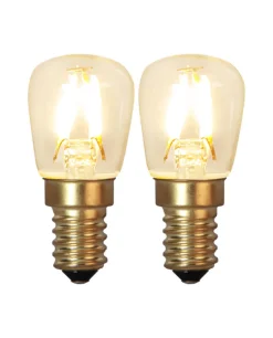E14 Päron SoftGlow 2-Pack 1.3W 2100K 90lm Klar LED-Lampa
