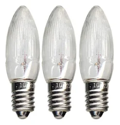 E10 Reservlampa Topplampa 3-Pack 10V Klar