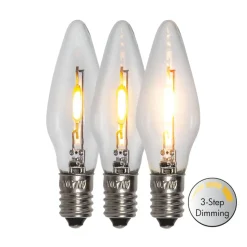 E10 Reservlampa Topplampa 5-pack Dimbar-3-steg LED Frostad