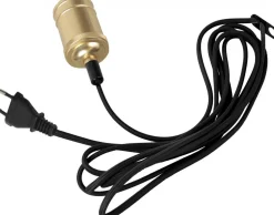 E27 Sladdställ Classical Textil 3,5m Mässing