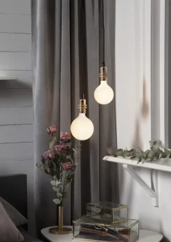 E27 Sladdställ Classical Textil 3,5m Mässing