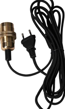 E14 Sladdställ Fade Textil 3,5m Mässing