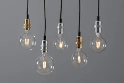 E14 Sladdställ Fade Textil 3,5m Mässing