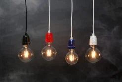 E27 Sladdställ Glaze Textil 5m Svart