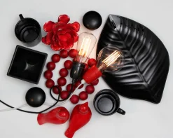 E27 Sladdställ Glaze Textil 5m Svart