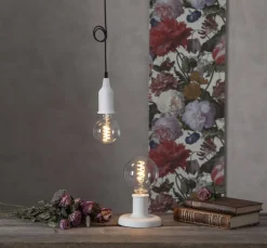 E27 Sladdställ JoJo Textil 6cm Vit