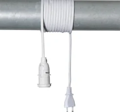 E14 Sladdställ Lacy Textil 3,5m Vit