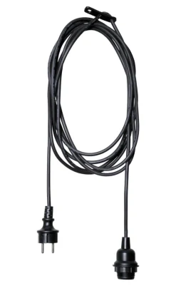 E27 SLADDSTÄLL Utomhusbruk 2,5m IP44 Svart