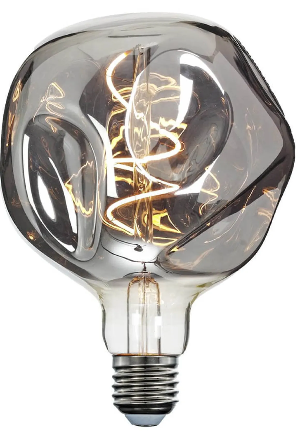 E27 3-Stegs Dimbar Deco125 4W 1800K 90lm Smoke LED-Lampa