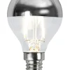 E14 Toppförseglad Klot 3,5W 2700K 250lm Silver LED-Lampa