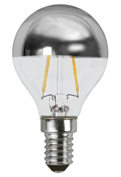 E14 Toppförseglad Klot 3,5W 2700K 250lm Silver LED-Lampa