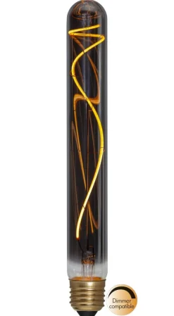 E27 Tubural Dimbar SoftGlow Rökfärgad 2.2W 2100K 50lm LED-Lampa