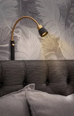 EKETORP Sänglampa Dimbar 40cm Svart/Matt Mässing