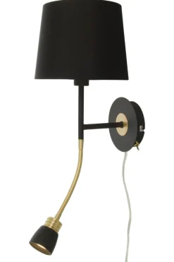 EKETORP Vägglampa 43cm Svart/Matt Mässing