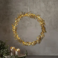 ELEGANT Hängande dekoration Batteri 44cm Guld