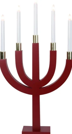 ELIAS Ljusstake 7L 67cm Röd