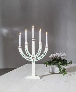 ELIAS TRADITION Ljusstake 5L 61cm Vit