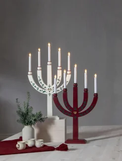 ELIAS TRADITION Ljusstake 5L 61cm Röd