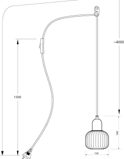 ELIN Fönsterlampa 15cm Svart/Rökgrå