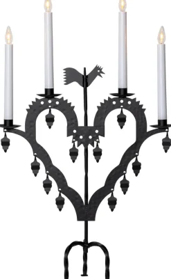 EL-TUPP Metalljusstake 4L 62cm Svart