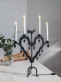 EL-TUPP Metalljusstake 4L 62cm Svart