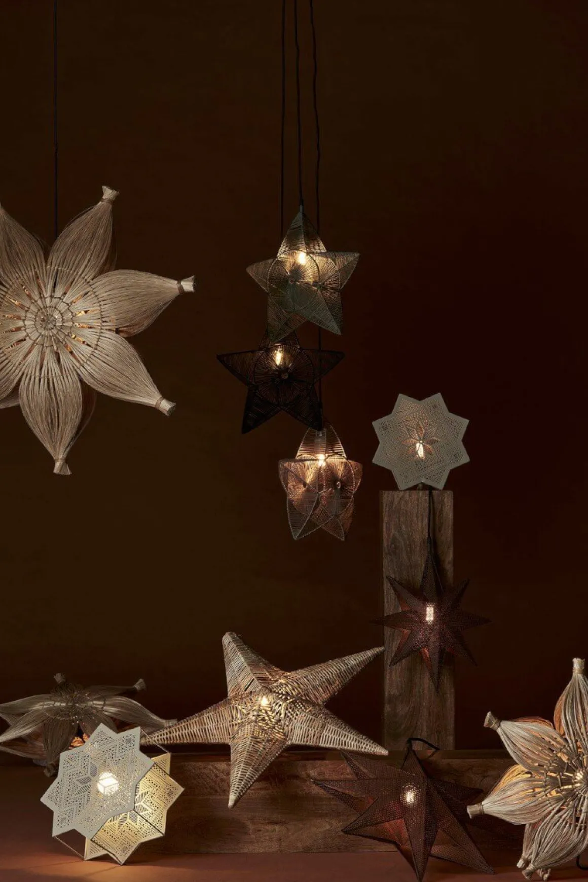 ELVIRA Adventsstjärna 28cm Beige