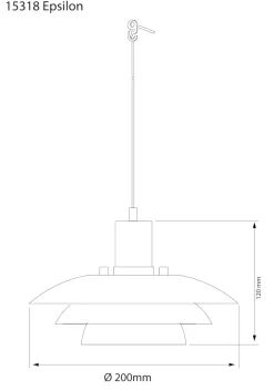 EPSILON Fönsterlampa 20cm Grön
