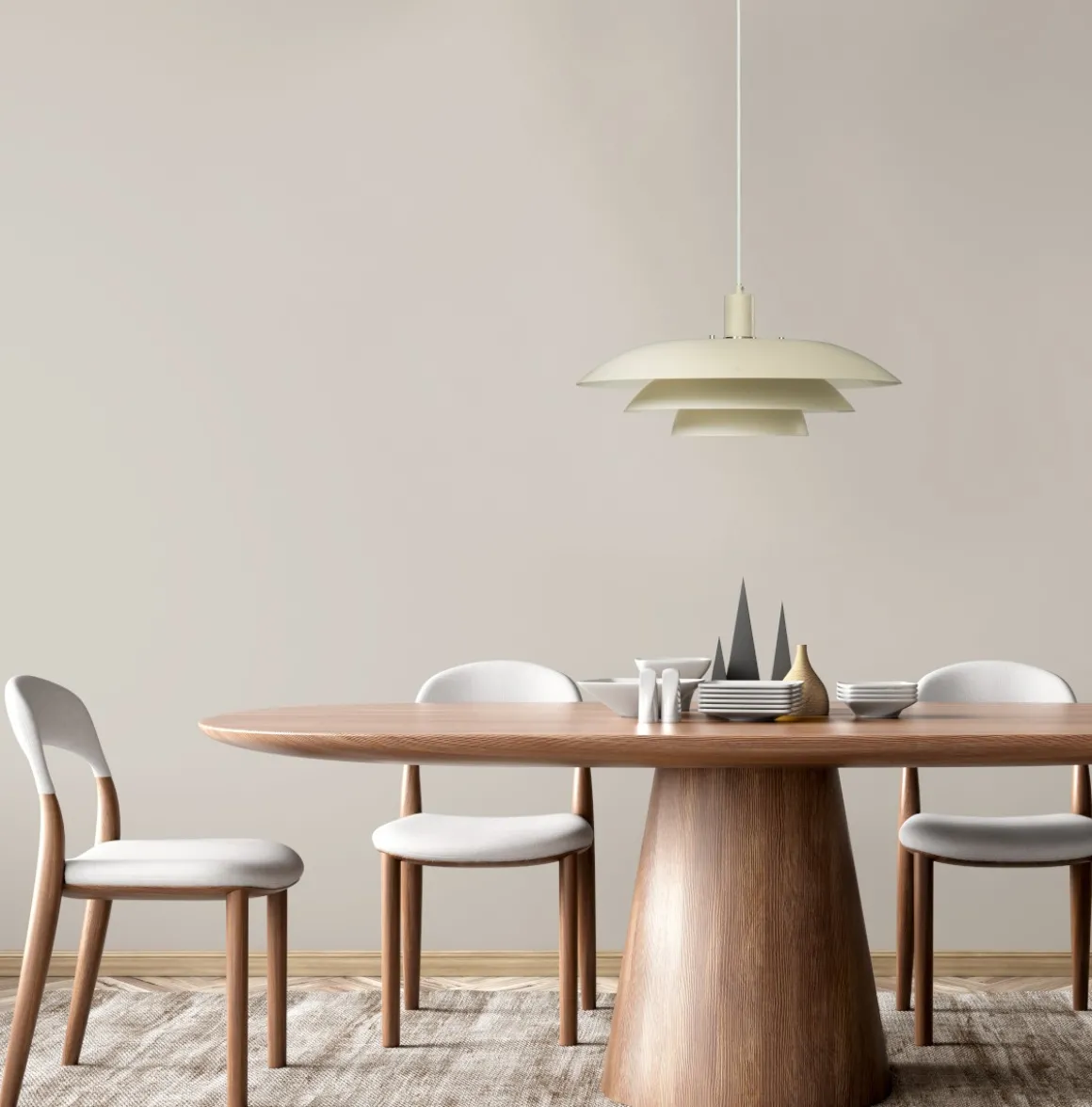 EPSILON Taklampa 45cm Beige