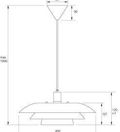 EPSILON Taklampa 45cm Beige