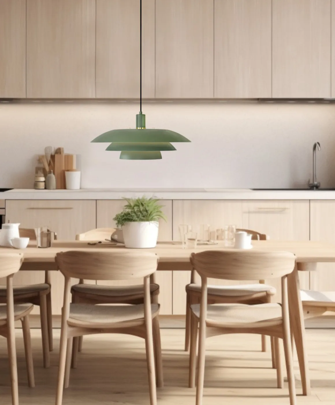 EPSILON Taklampa 45cm Grön