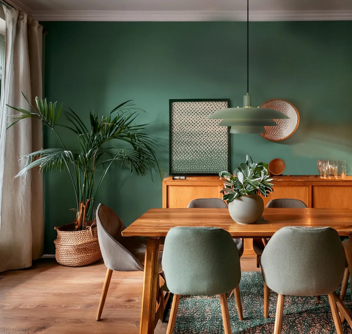 EPSILON Taklampa 45cm Grön