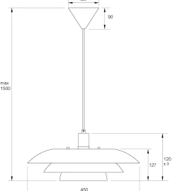 EPSILON Taklampa 45cm Grön