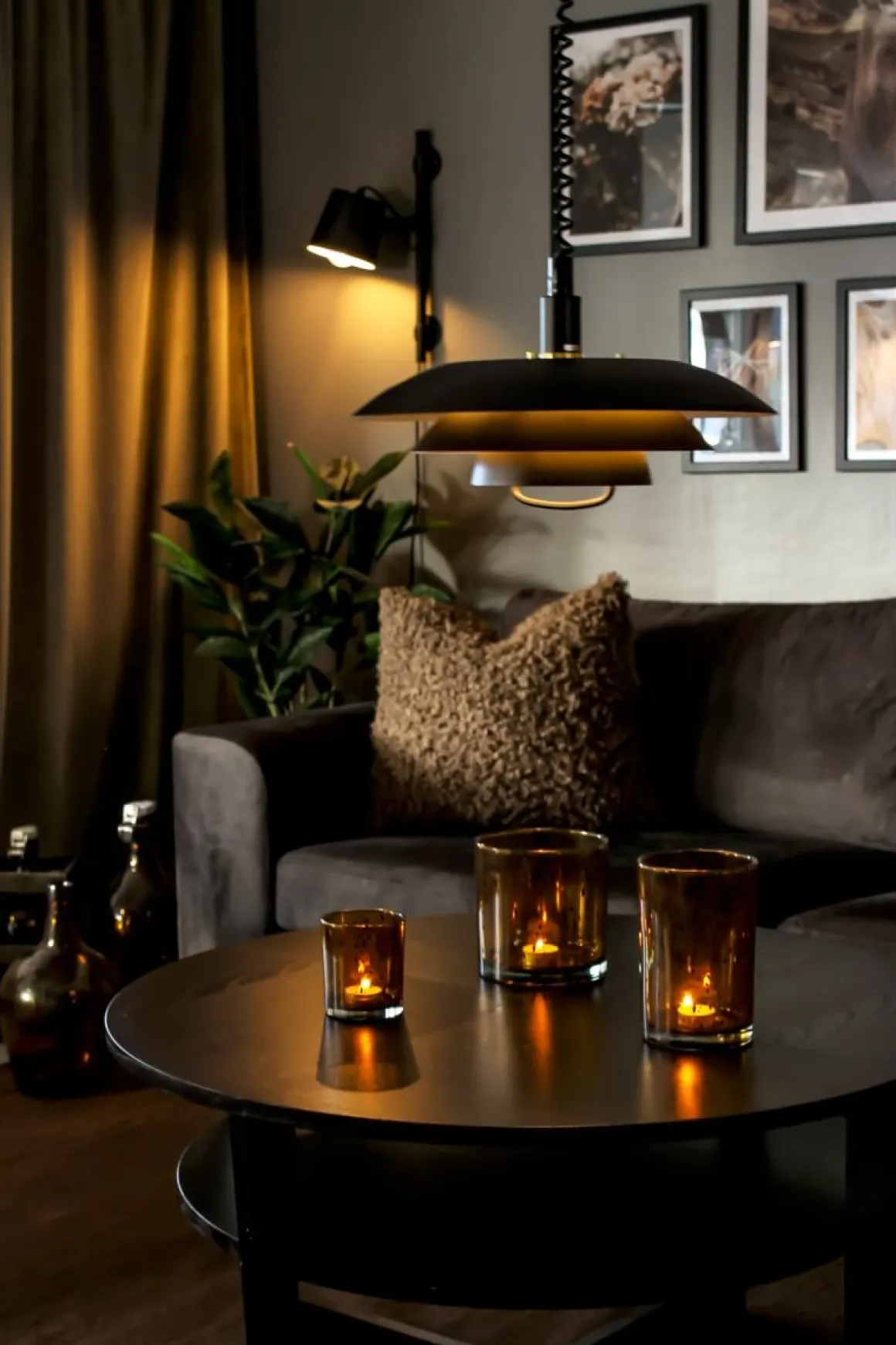 EPSILON Taklampa med hiss 45cm Svart