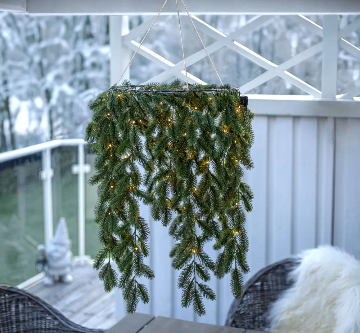 ERNA Krans 50cm 80LED Grön IP44