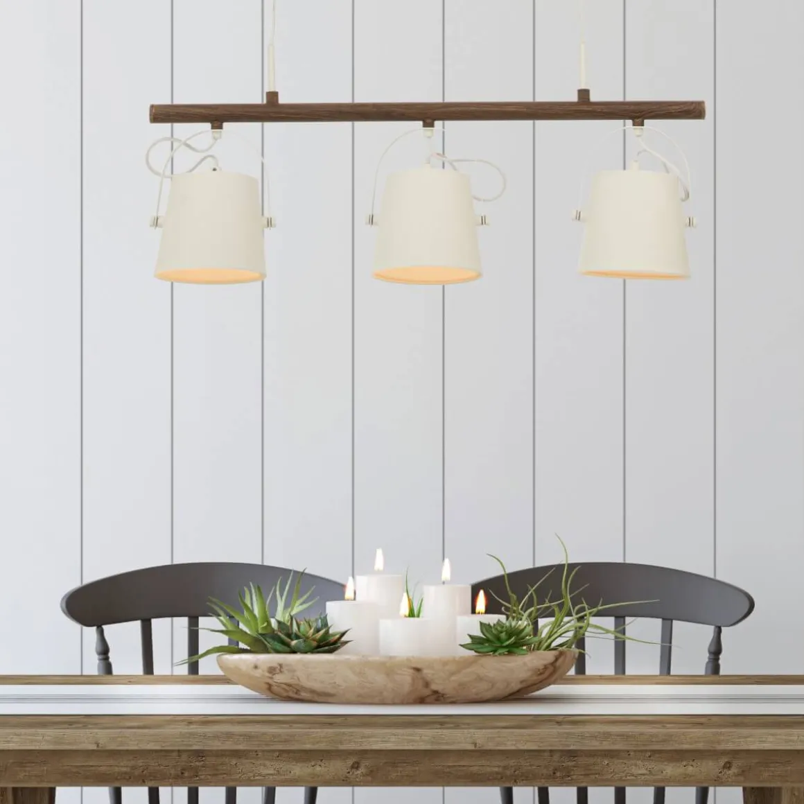 ESPRESSO Taklampa 3:a 71cm Vit/Brun