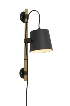 ESPRESSO Vägglampa 45cm Svart/Trä
