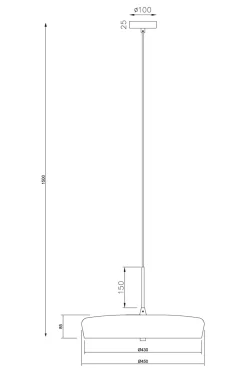 ETA Taklampa LED 45cm Svart
