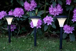 FARO 3-PACK Solcells-Pollare 26cm Svart