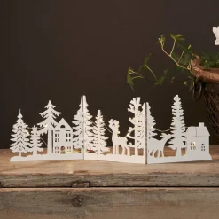 FAUNA Bordsdekoration Batteri 40cm Vit